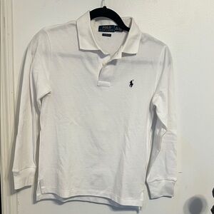 Polo by Ralph Lauren Kids White Long Sleeve Polo